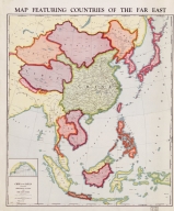 Map featuring countries of the far east