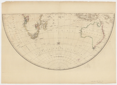 Map of the world on a globular projection : exhibiting particularly the nautical researches of Capn. James Cook, F.R.S. with all the recent discoveries to the present time.Part 2