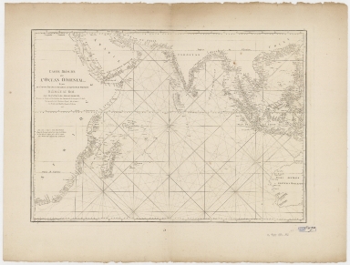 Carte réduite de l'ocean oriental depuis le Cap de Bonne Espérance jusqu'à l'isle Formose