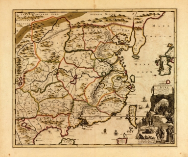 Carte exacte de toutes les provinces, villes, bourgs, villages et rivières du vaste et puissant empire de la Chine : faite par les ambassadeurs hollandois dans leur voyage de Batavia à Peking