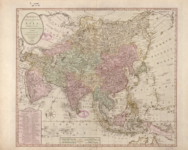 Bowles's new one-sheet map of Asia, divided into its empires, kingdoms, states, and other subdivisions : laid down from observations of the most celebrated geographers