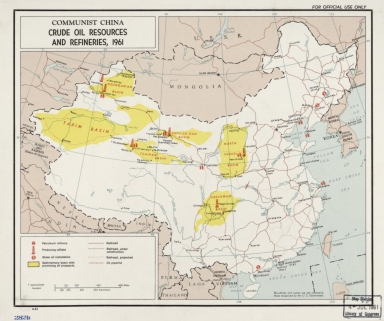 Communist China, crude oil resources and refineries