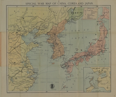Special war map of China, Corea, and Japan.
