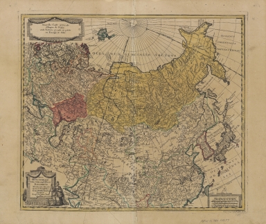 Nova mappa generalis totius orbis amplissimae Russorum Monarchiae = Nouvelle carte d'Empire de Russie et de Tartarie, grande et petite en Europe et en Asie