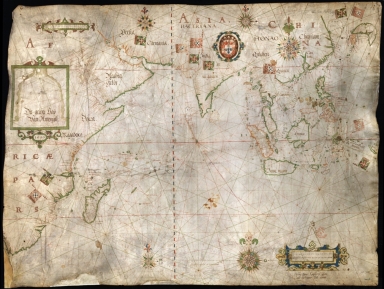 Nautical chart of the Indian Ocean and the Chinese seas