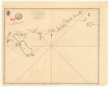 Chart of the southern coasts of the Islands between S.t Johns and the Ladrone taken on board the Nassau, Capt. Arthur Gore, and inscribed to Nathaniel Smith Esq.r