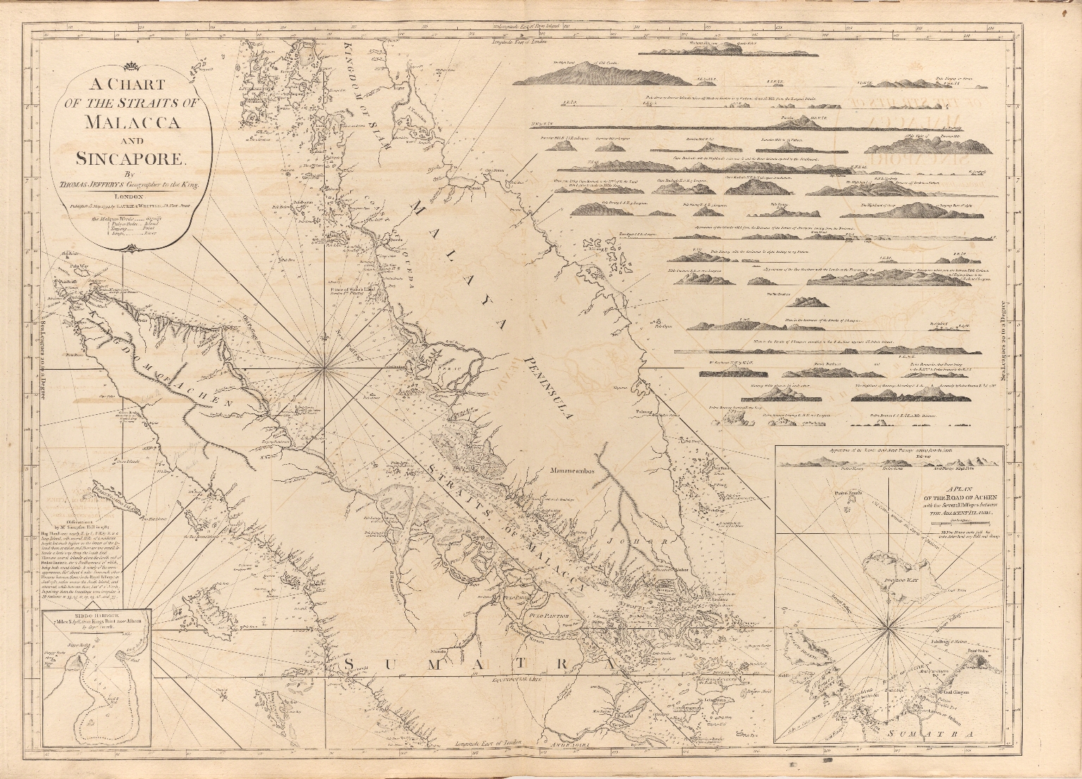 A chart of the Straits of Malacca and Sincapore