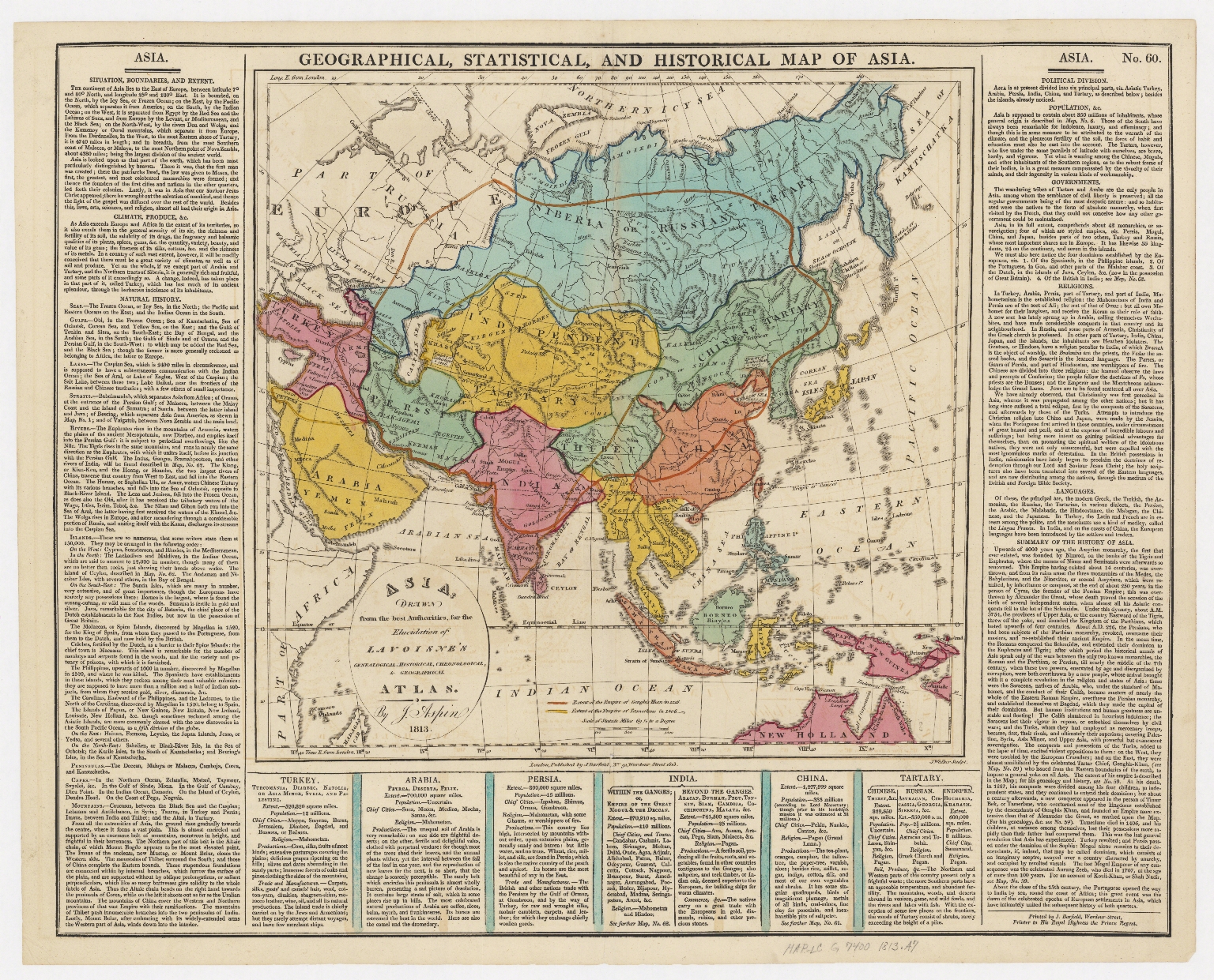 Asia, drawn from the best authorities : for the elucidation of Lavoisne's genealogical, historical, chronological, & geographical atlas