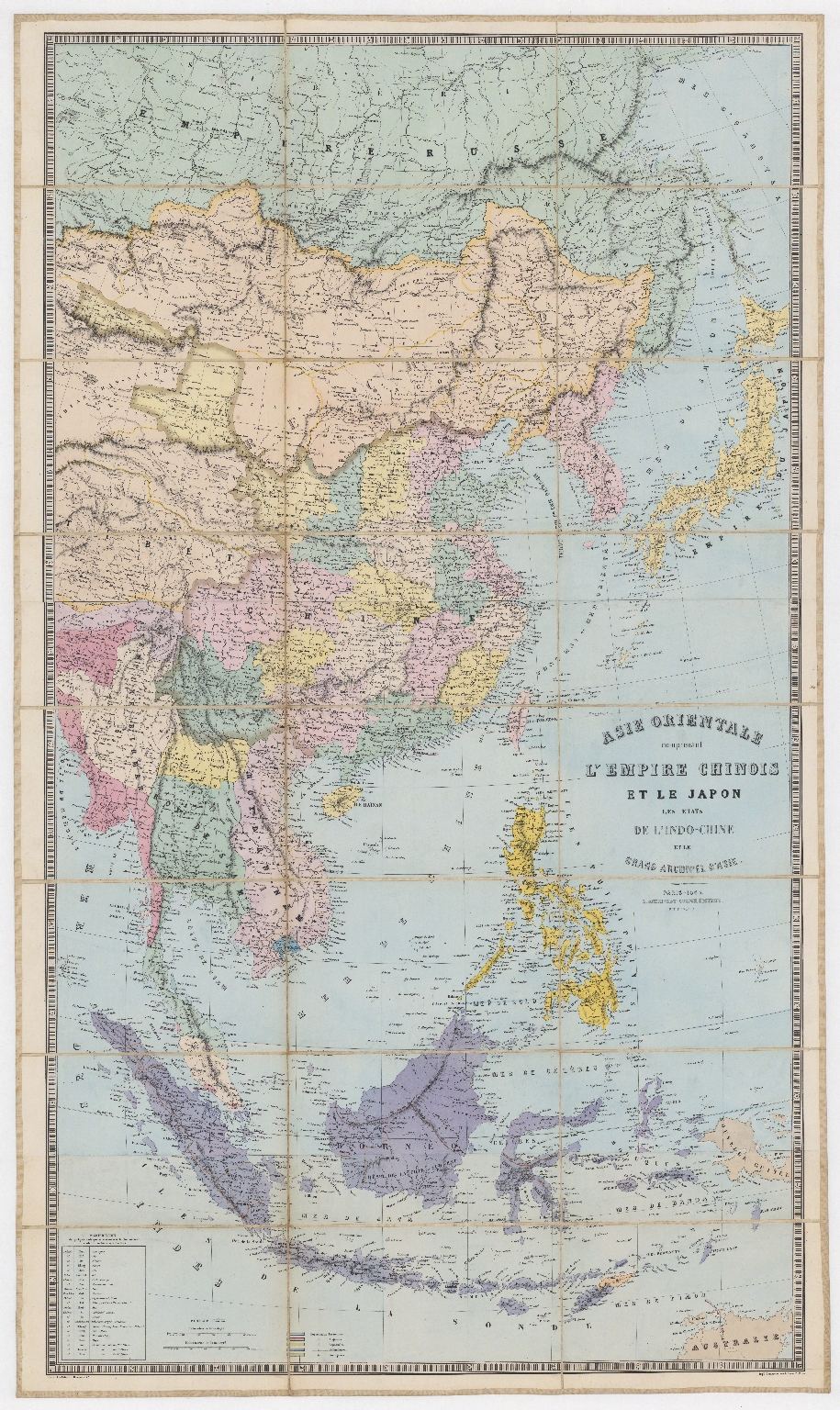Asie orientale : comprenant l'Empire Chinois et le Japon, les états de l'Indo-Chine et le grand archipel d'Asie