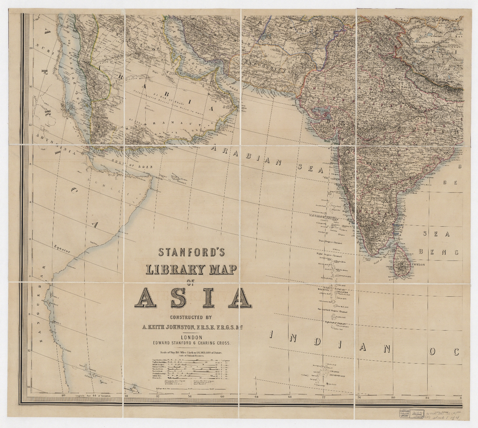 Stanford's library map of Asia. Part 3