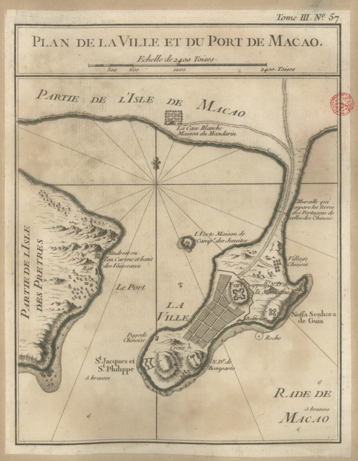 Plan de la ville et du port de Macao