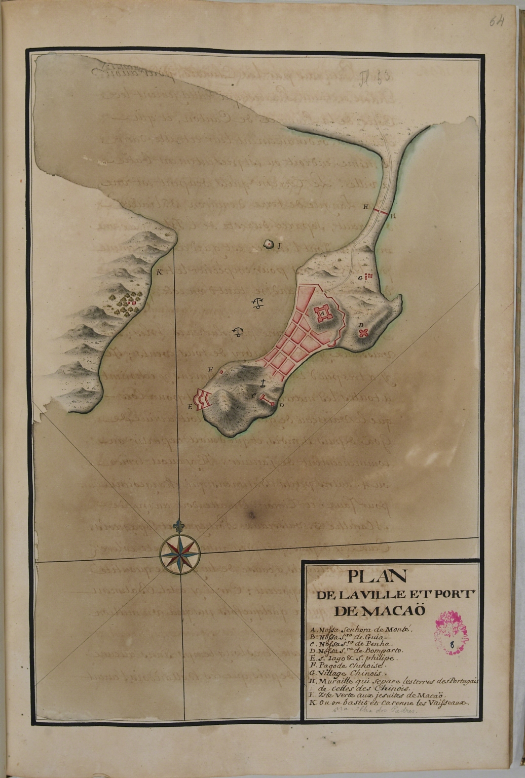 Plan de ville et port de Macaö