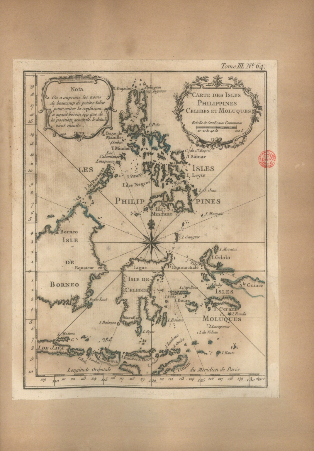 Carte des Isles Philippines Celebes et Moluques