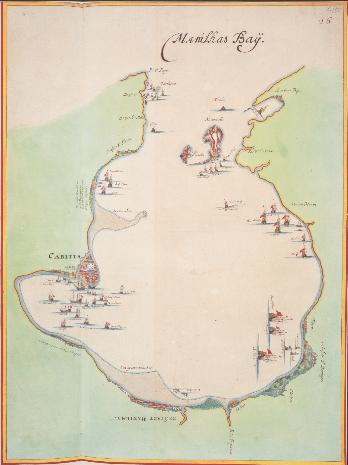 Landkarte der Bucht von Manila