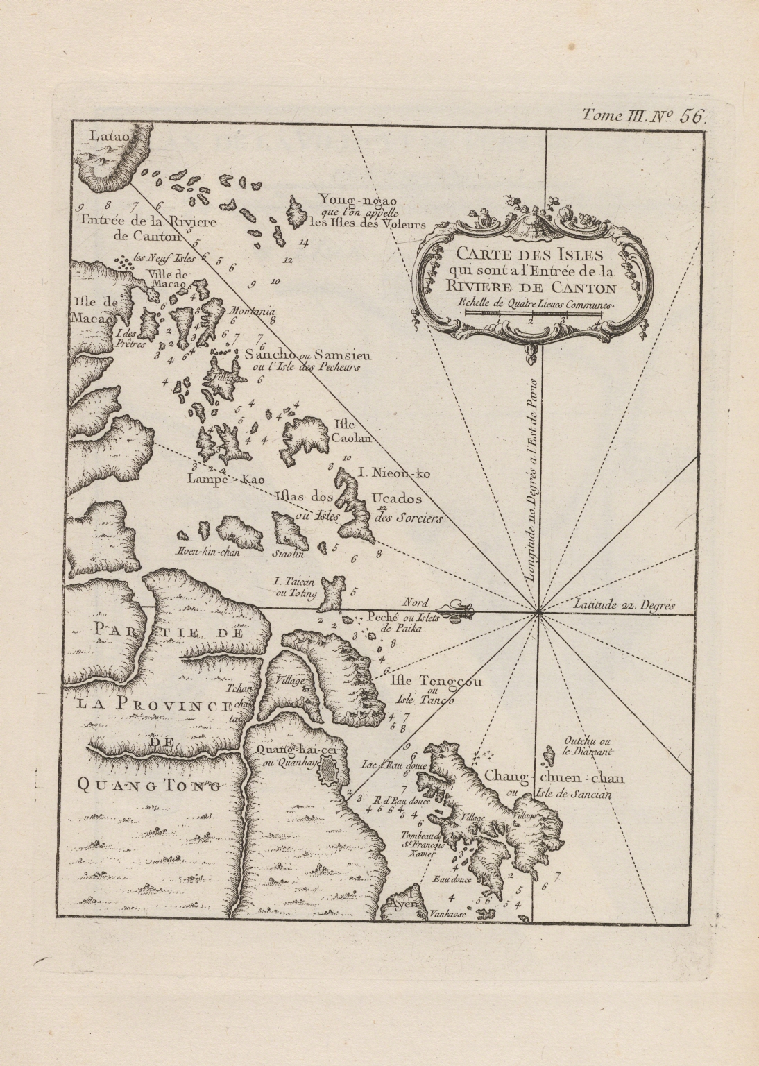 Carte des Isles qui sont a l'entrée de la riviere de Canton