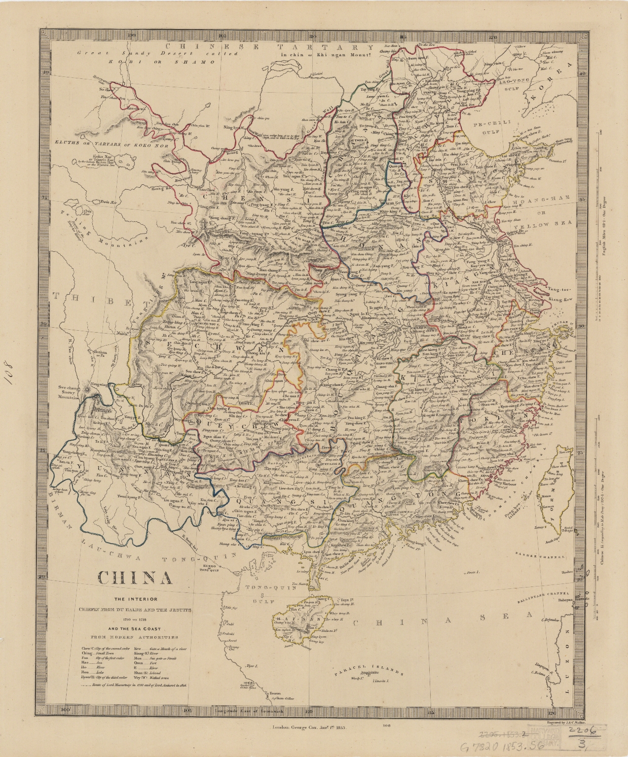 China : the interior chiefly from Du Halde and the Jesuits 1710 to 1718 and the sea coast from modern authorities