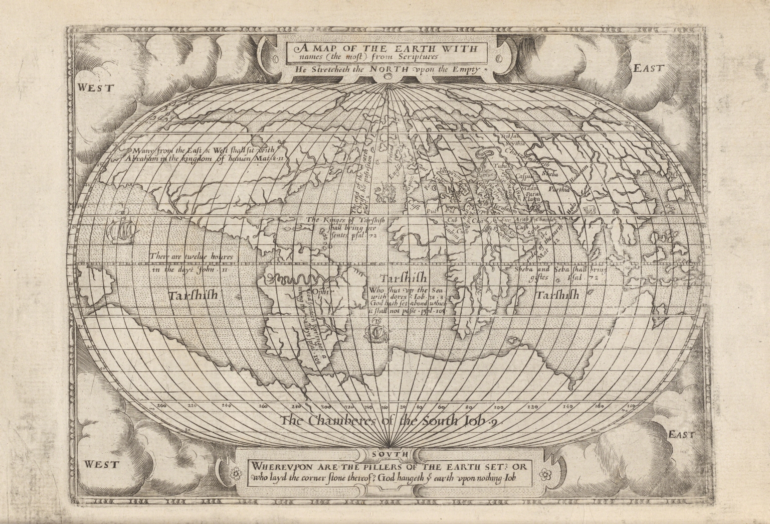 A Map of the earth with names (the most) from scriptures