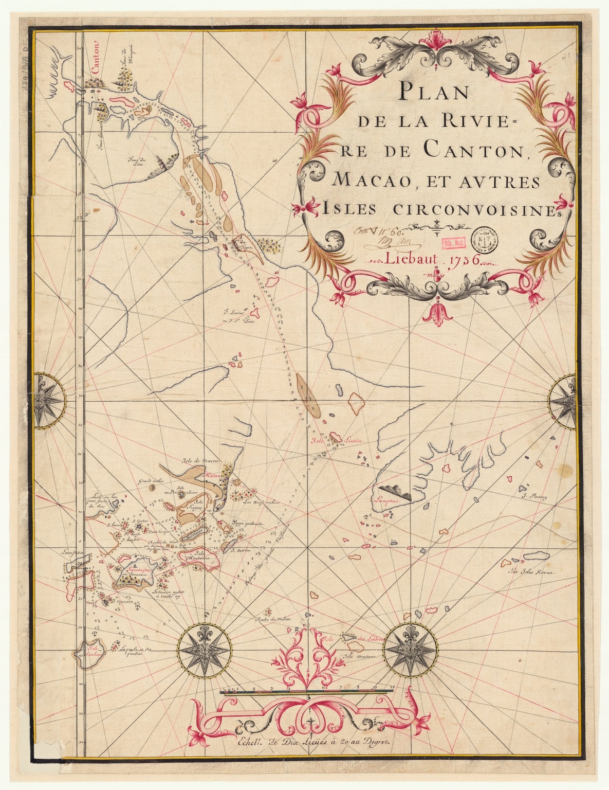 Plan de la riviere de Canton, Macao, et autres isles circonvoisines